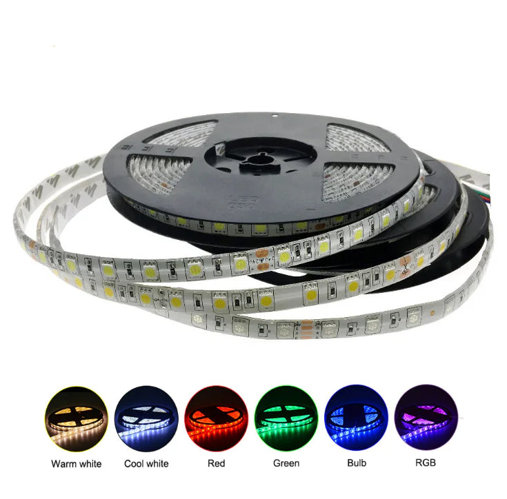 LED Light Strips with 60 Waterproof Epoxy Beads